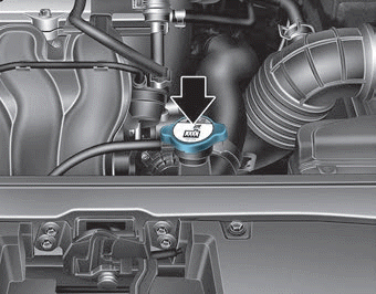 Hyundai Elantra. Checking the Engine Coolant Level