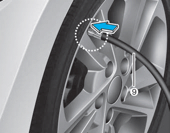 Hyundai Elantra. Checking the tire inflation pressure