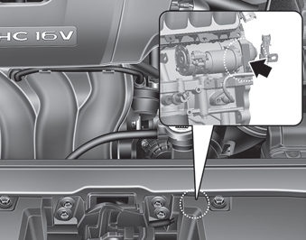 Hyundai Elantra. Engine Number, Refrigerant Label