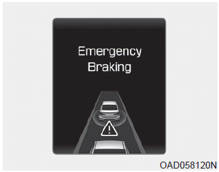 Hyundai Elantra. FCA Warning Message and Brake Control