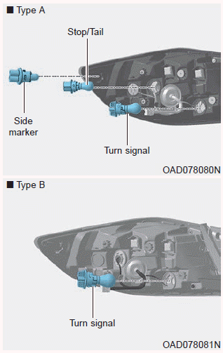 Hyundai Elantra. Rear Combination Light Bulb Replacement